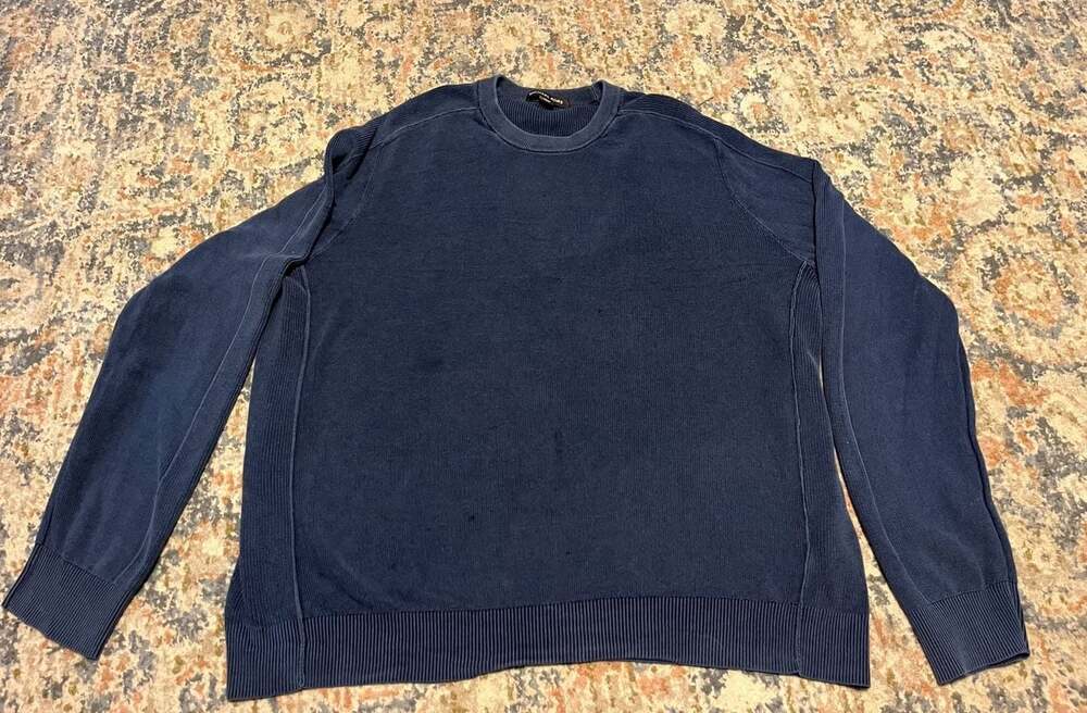 Michael Kors Men's Navy Blue Ribbed Crewneck Sweater Size XXXL